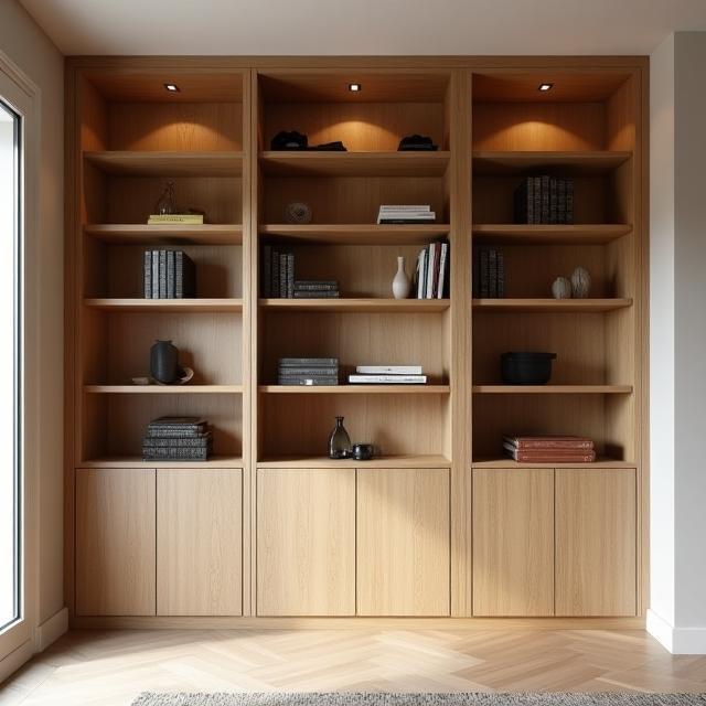 Tailor-made home library shelving